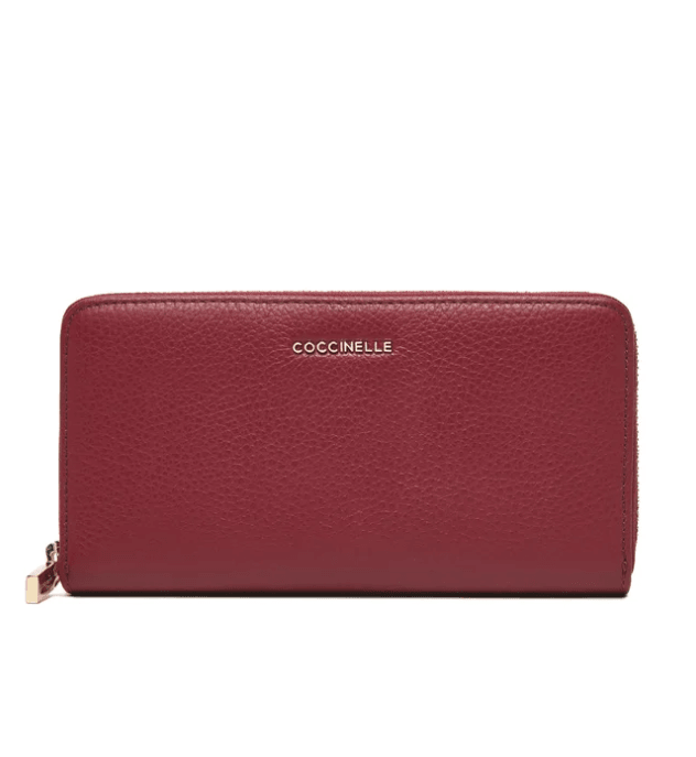 Metallic Soft Leather Wallet Red E2 MW5 11 04 