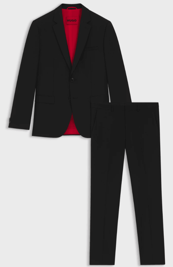 Hugo Red Arti Hesten Two Piece Wool Blend Extra Slim Fit Suit 10271277