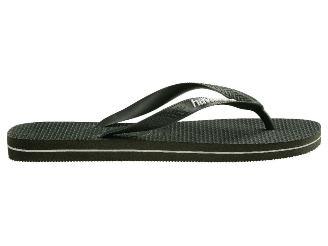 Rubber Logo Filete Dark Green Slippers