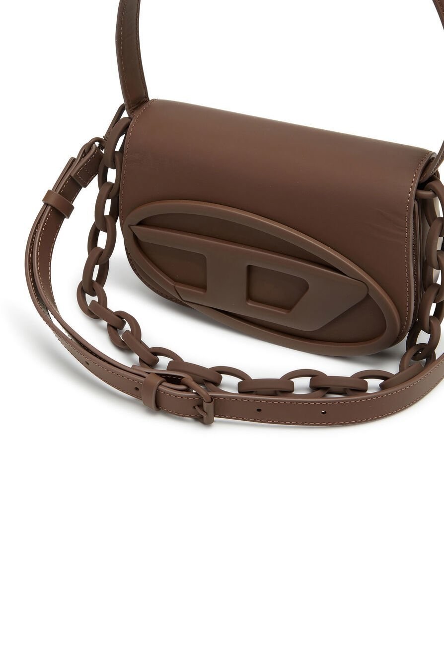 1DR-Iconic Shoulder Bag in Brown Matte Leather