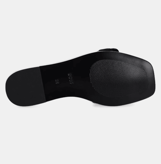Boss Black Charlize Black Leather Slippers 1027177901