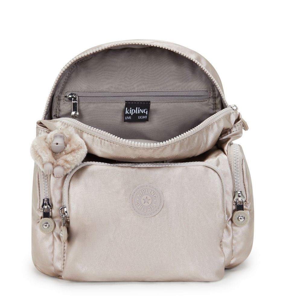 City Zip Mini Metallic Glow Backpack