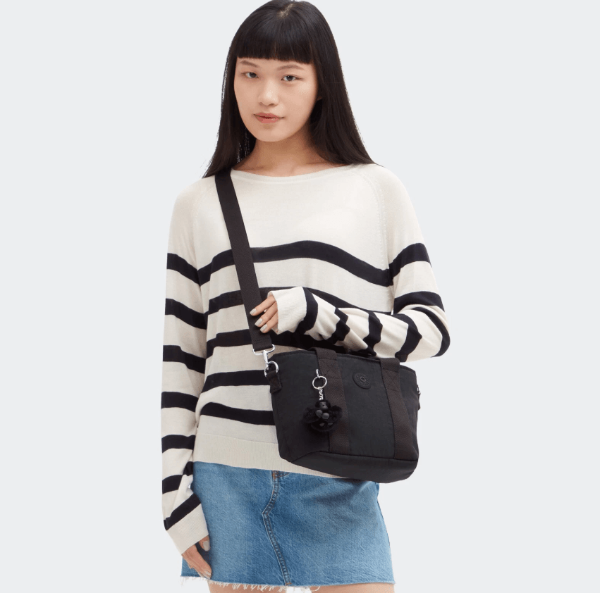 MINTA Medium Black Tote Bag
