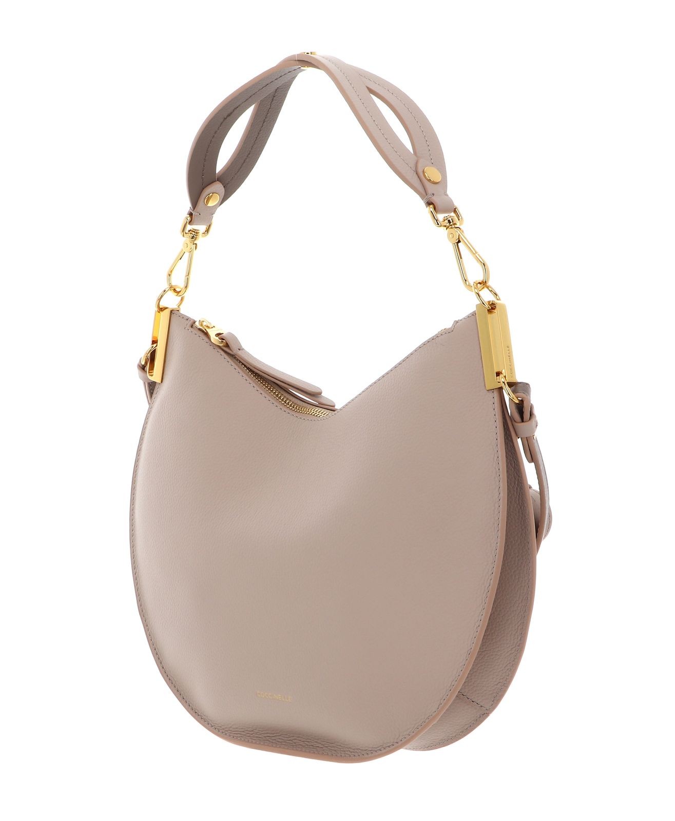 Sunup Handbag Double Grainy Leather Rosette / Warm Taupe E1QKF130201