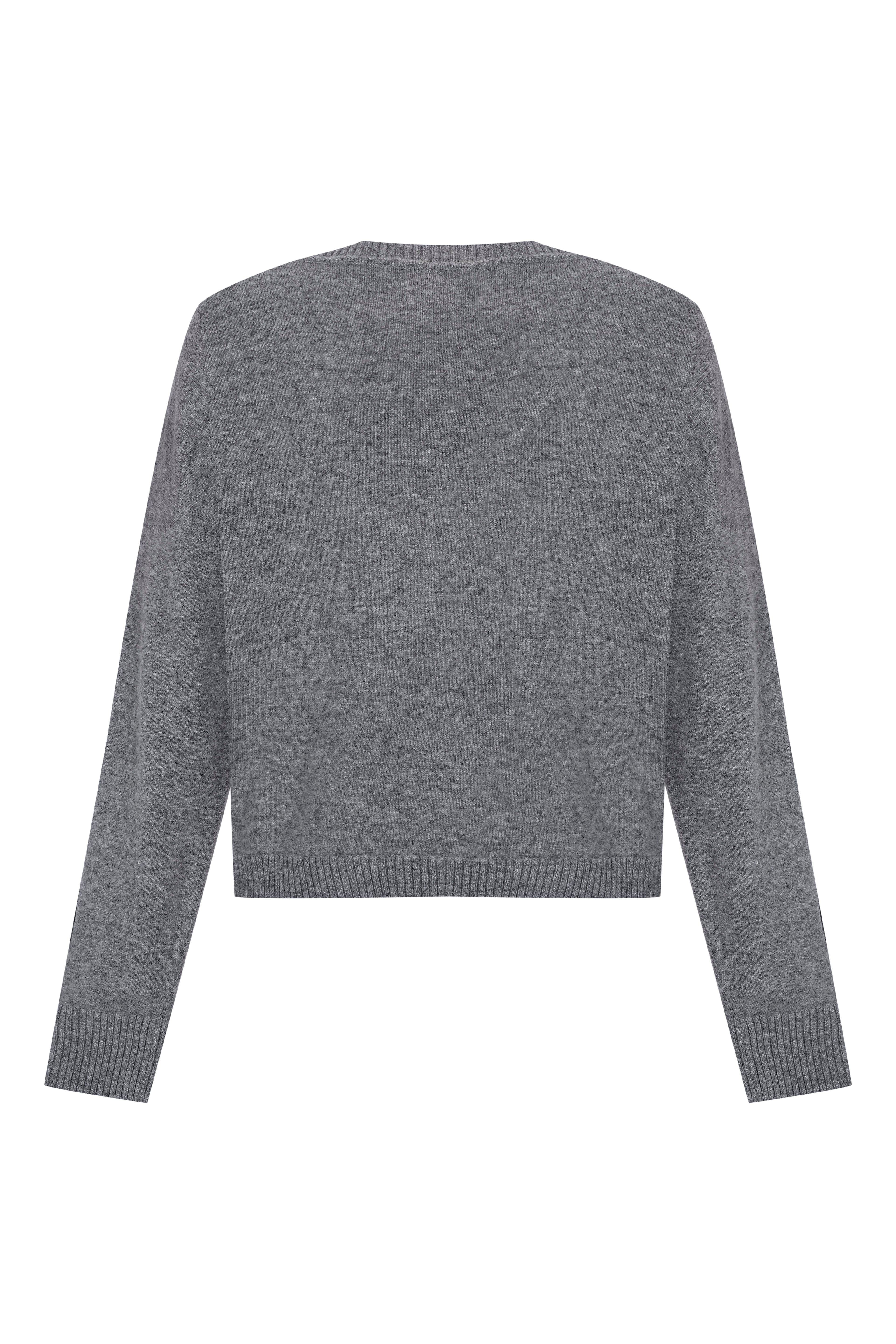 Loose Fit V Neck Wool Jumper
