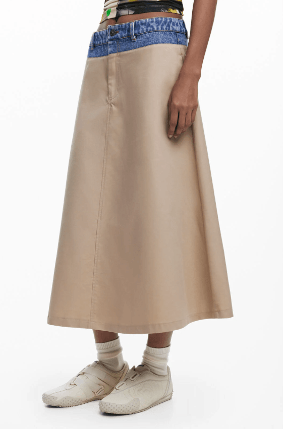 Fal Barcelo Denim Brown Skirt