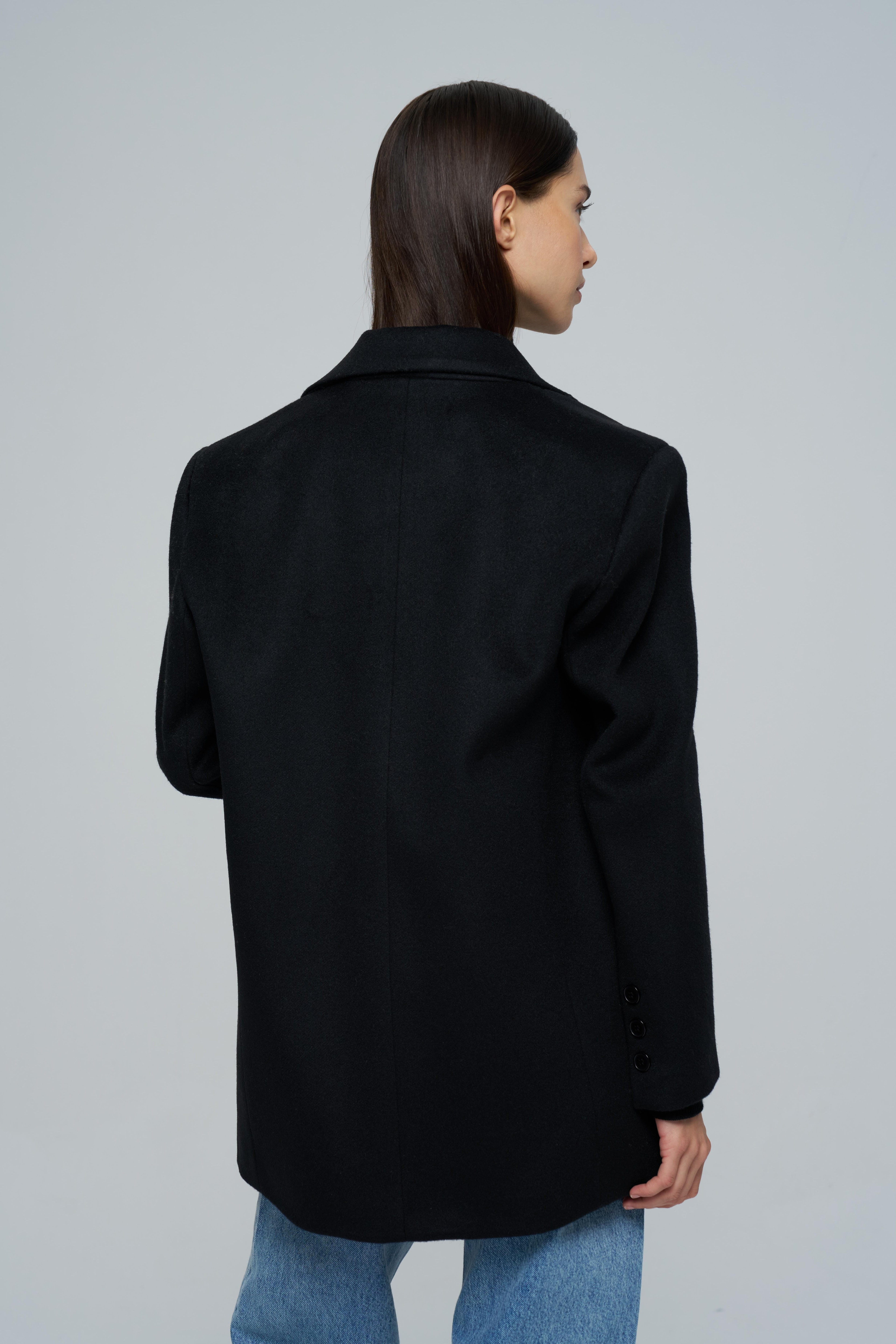 Black Daddy Wool Coat 