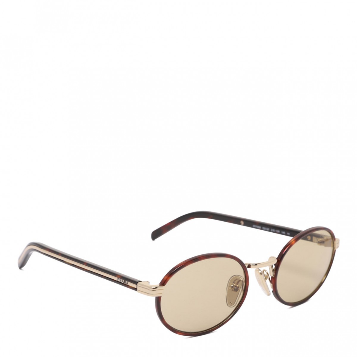 Brown and Yellow Oval Sunglasses 0PR B56S21E10R52