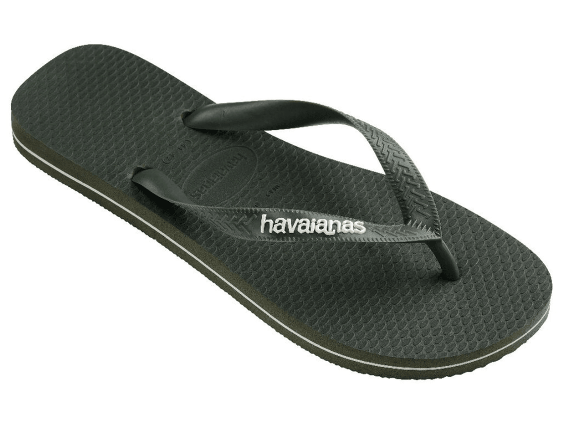 Rubber Logo Filete Dark Green Slippers