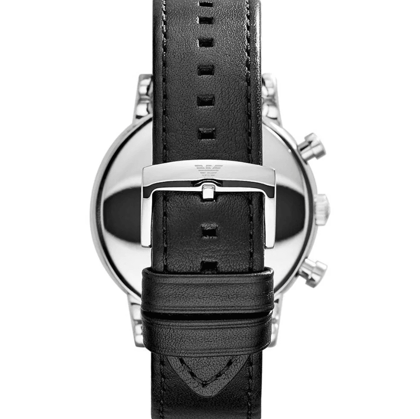 Chronograph Stainless Steel and Leather Men's Watch AR1828