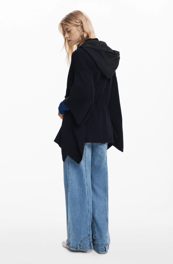 Poncho Mix Aldama My Scarves Navy Pancho 