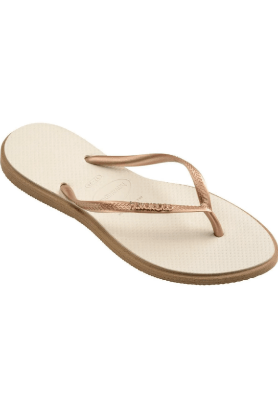 Slim Point Gold Beige Slippers