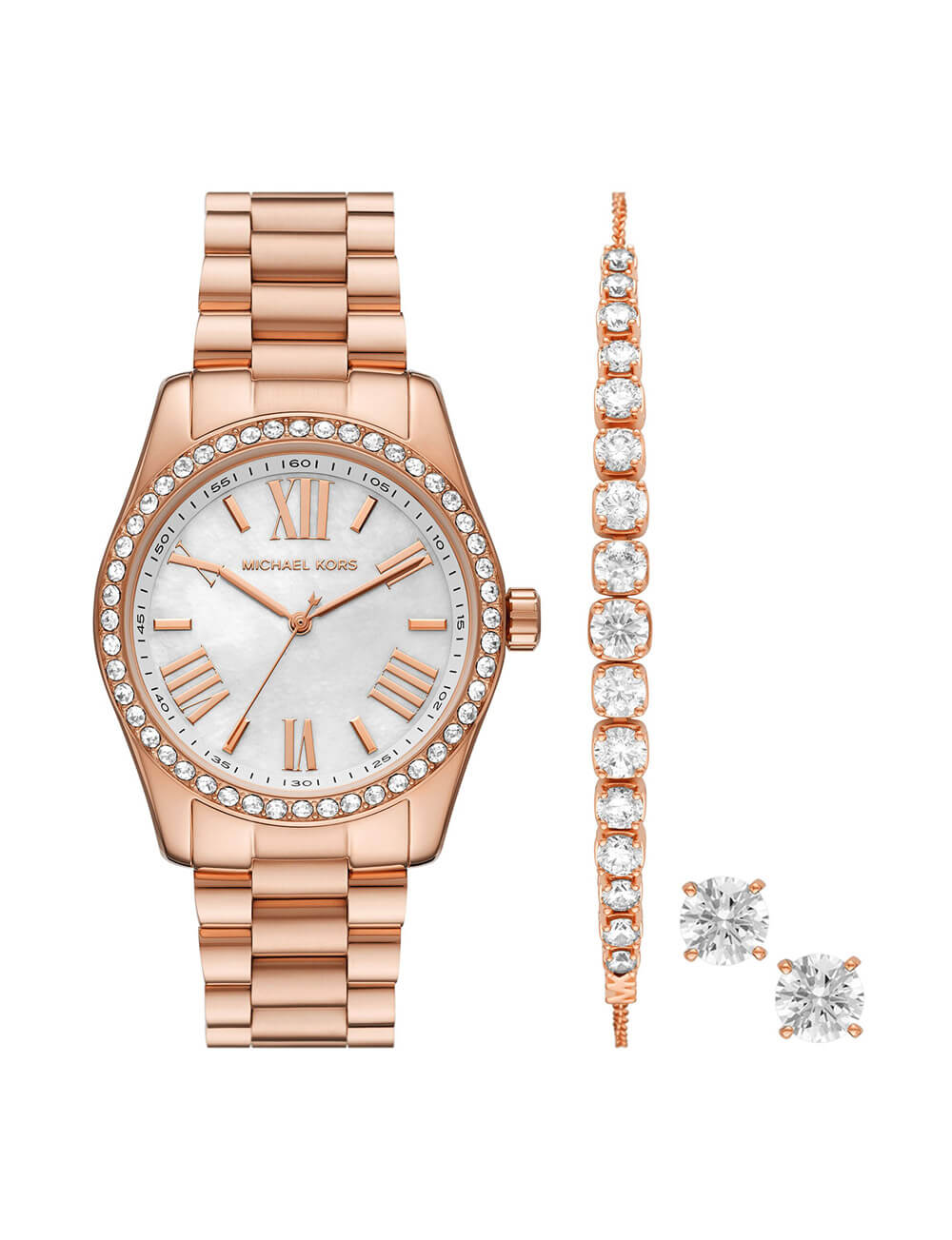 Rose Gold Watch and Bracelet Set MK1088SET