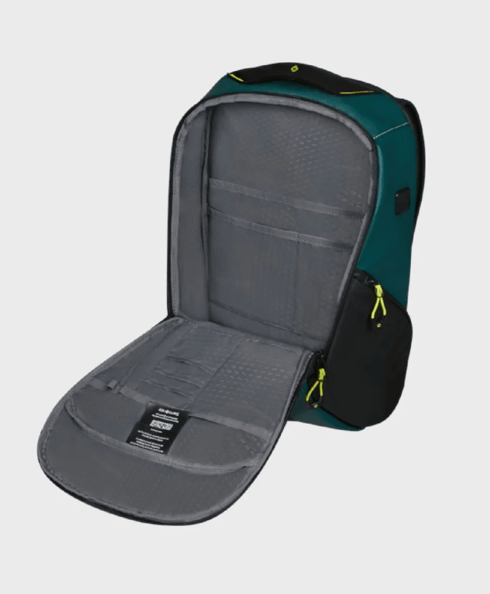 Eco Diver Urban Dark Teal Lime M USB Laptop Backpack