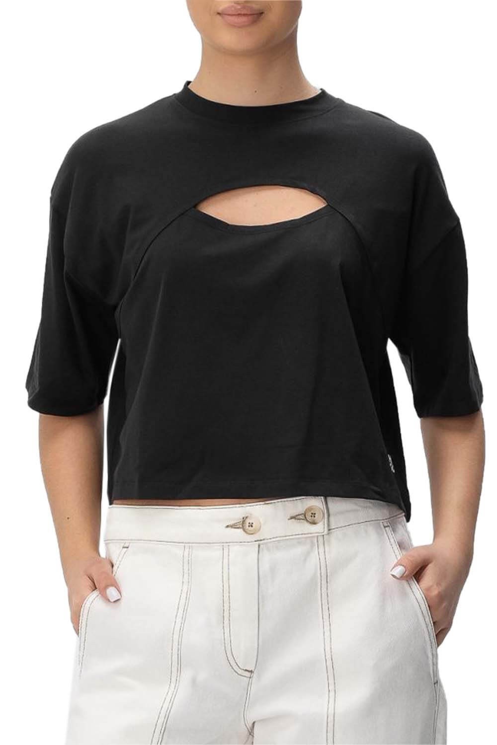 Hugo Red Ivy Black Crop T-Shirt  1025707701