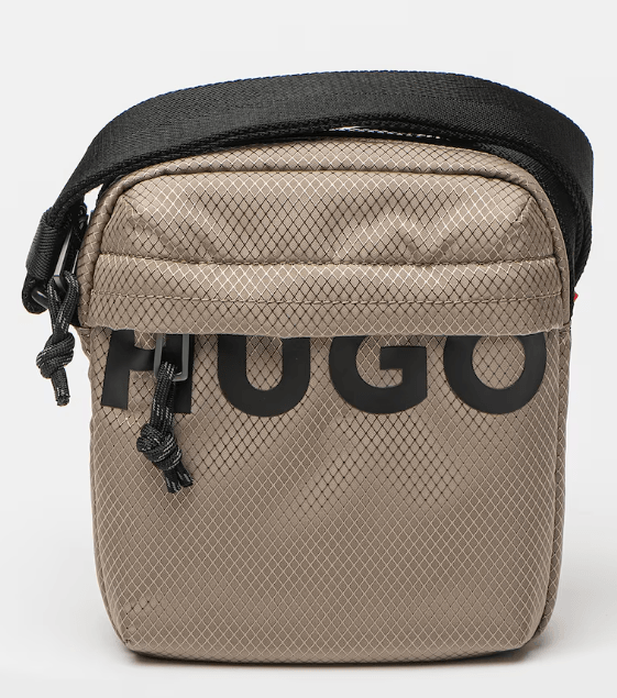 Hugo Red Half Logo Shaun Beıge Zipped Crossbody Bag 1026965901 
