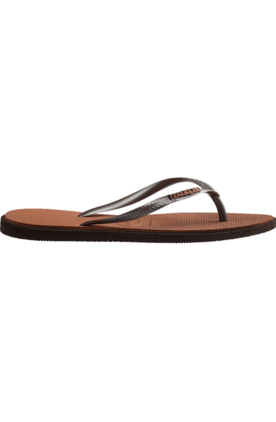 Slim Point Brown Slippers