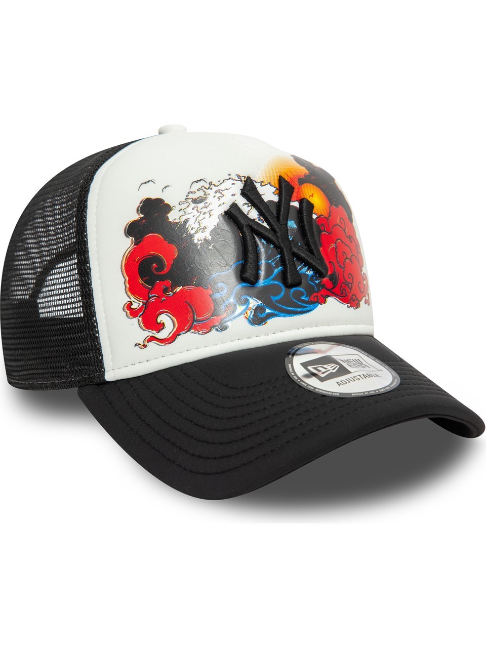 MLB Graphic Trucker Neyyan White Black 
