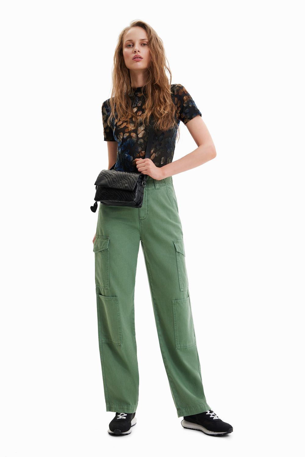 DESIGUAL PANT SEDAL GREEN BOTTLE 36