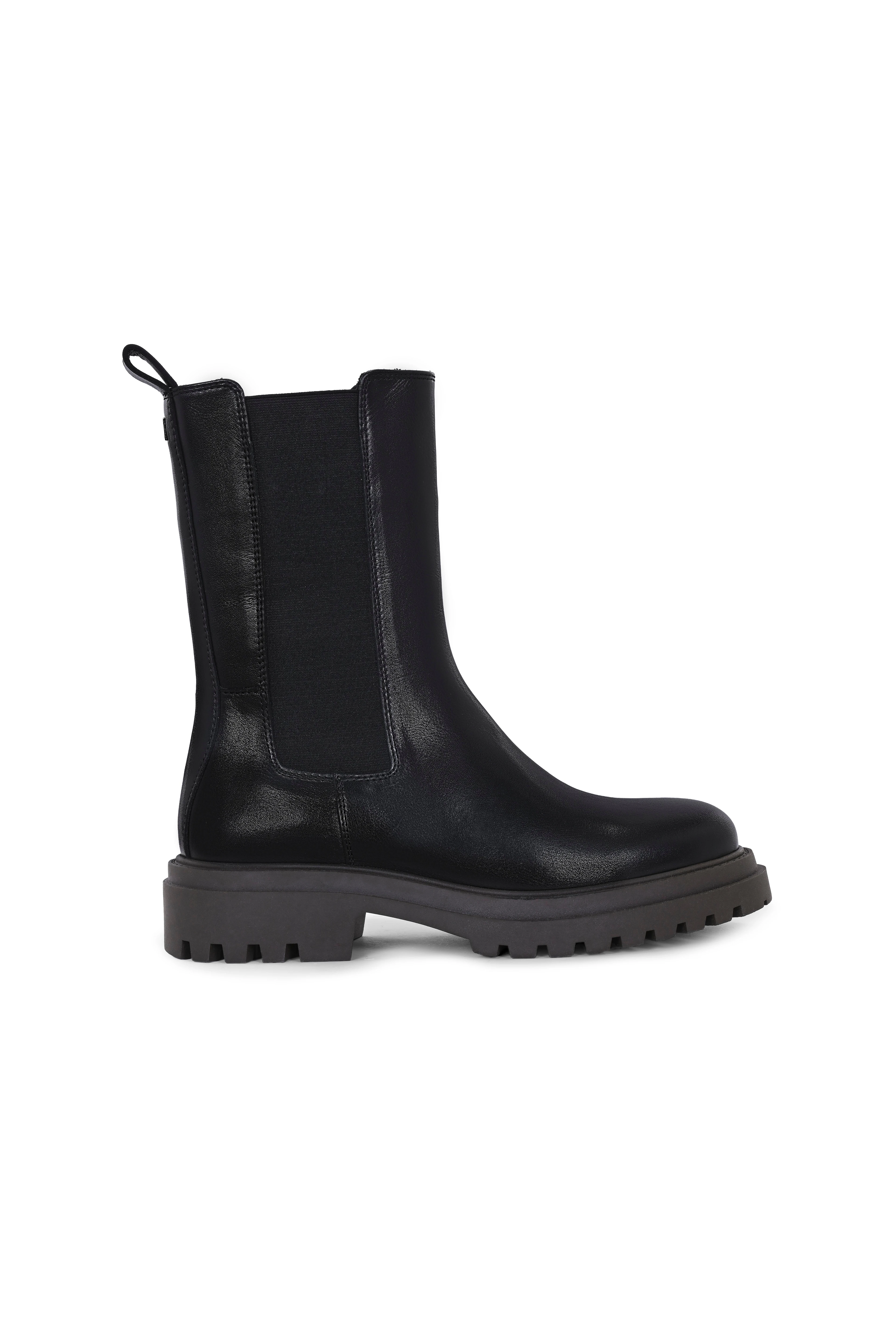 Elastic Leather Boots