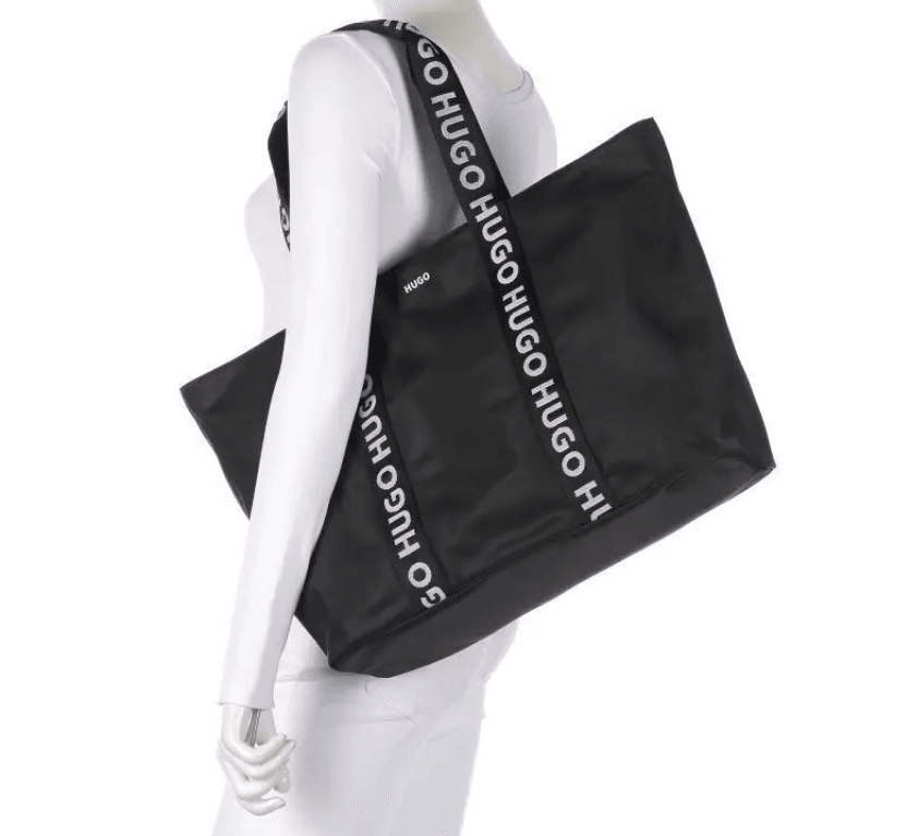 Hugo Red Bel Black Tote Bag  1026036801 