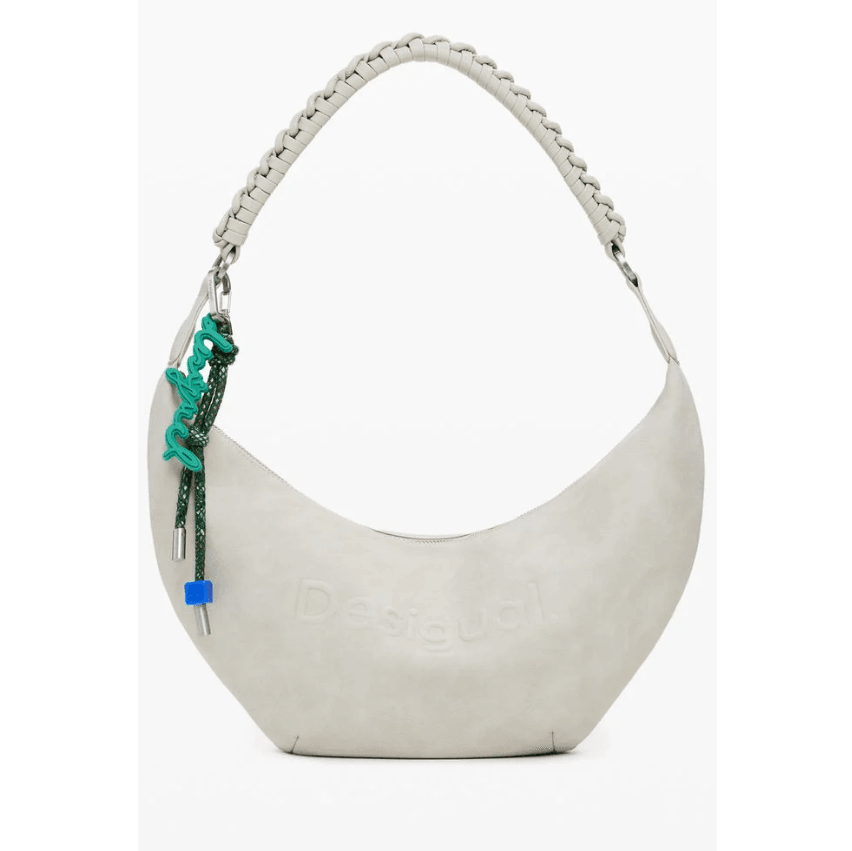 Half Logo Zante Piedra White Shoulder Bag 