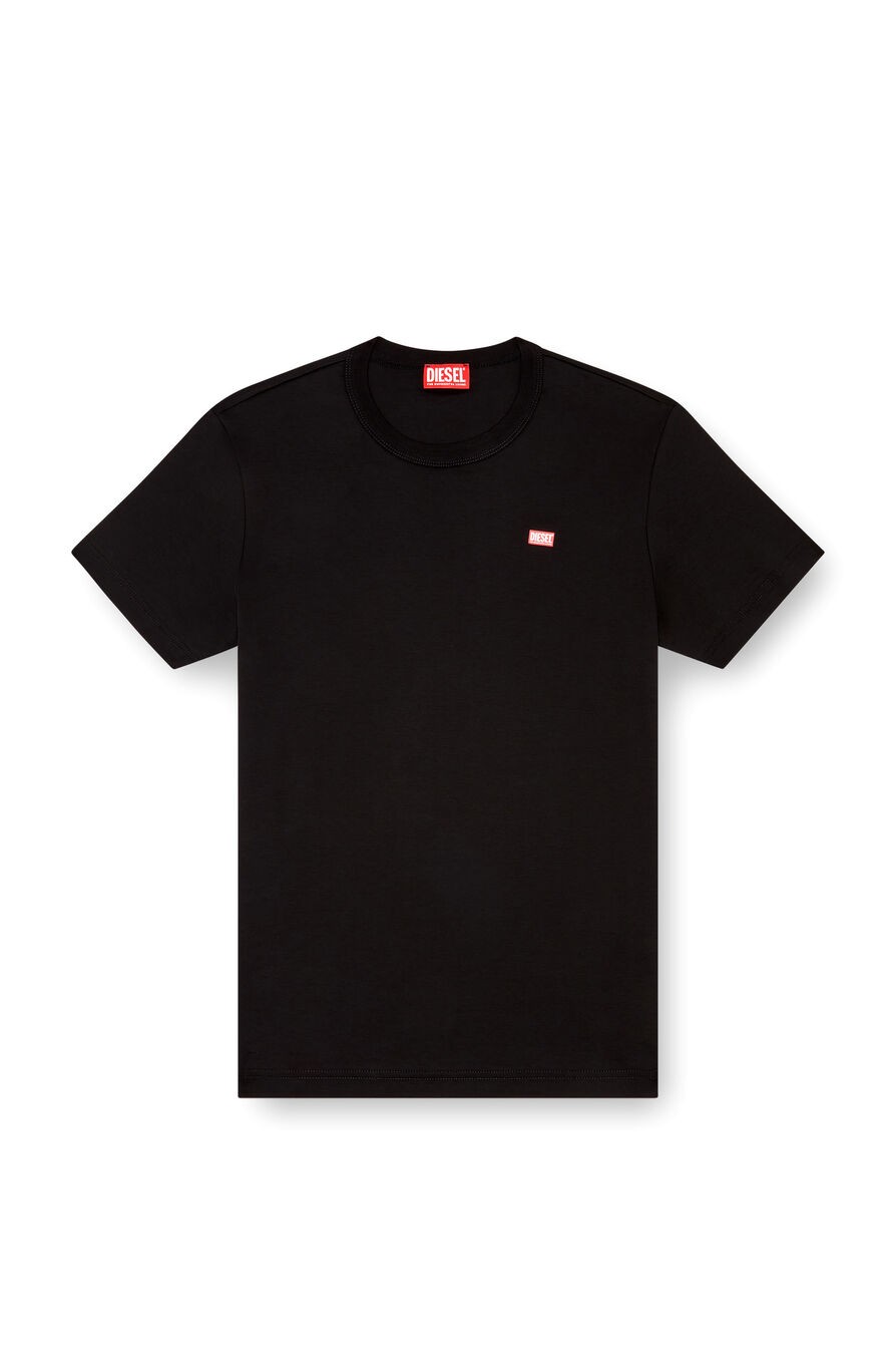 T-Shirt In Mercerised Cotton Black