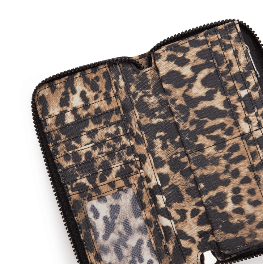 Money World Large Wallet with Card Slots - Wild Leopard LEOKPKI32856JP1