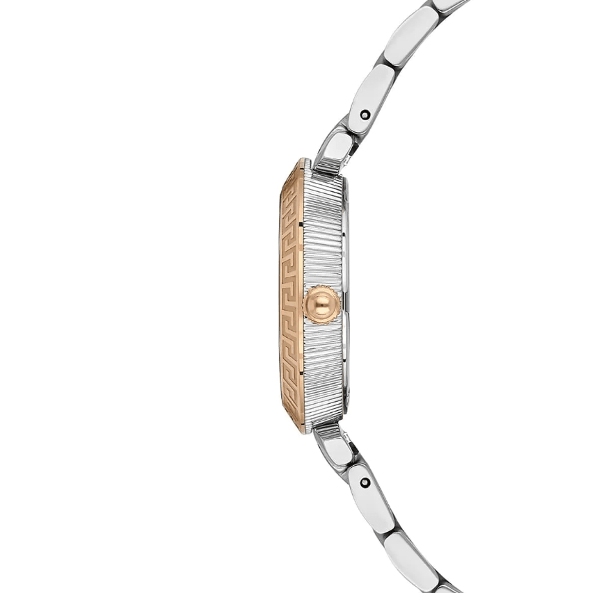 Metallic Grey Rose Gold Stainless Steel Women's Watch VRSCVECFA0224