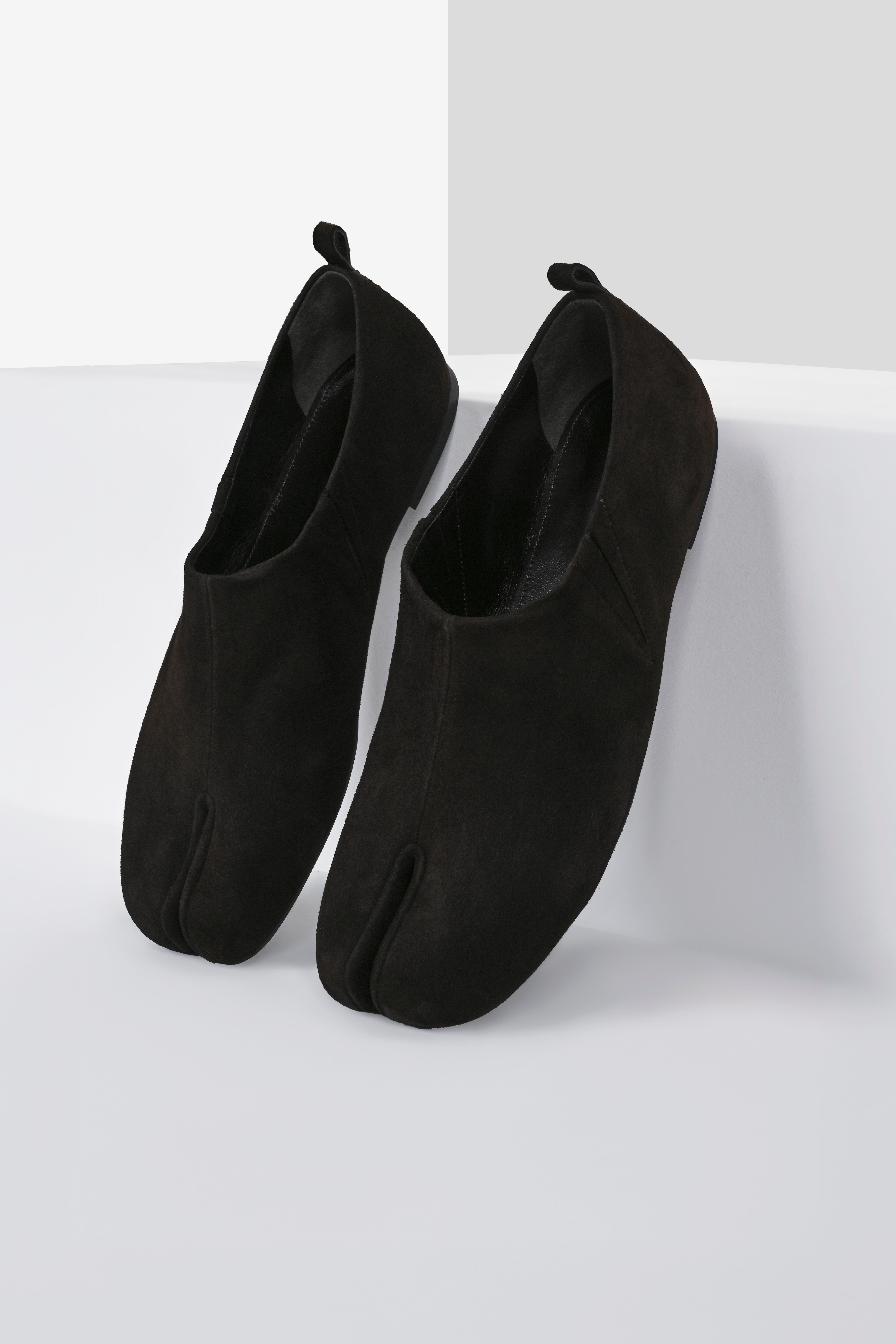Brown Suede Flat Shoes