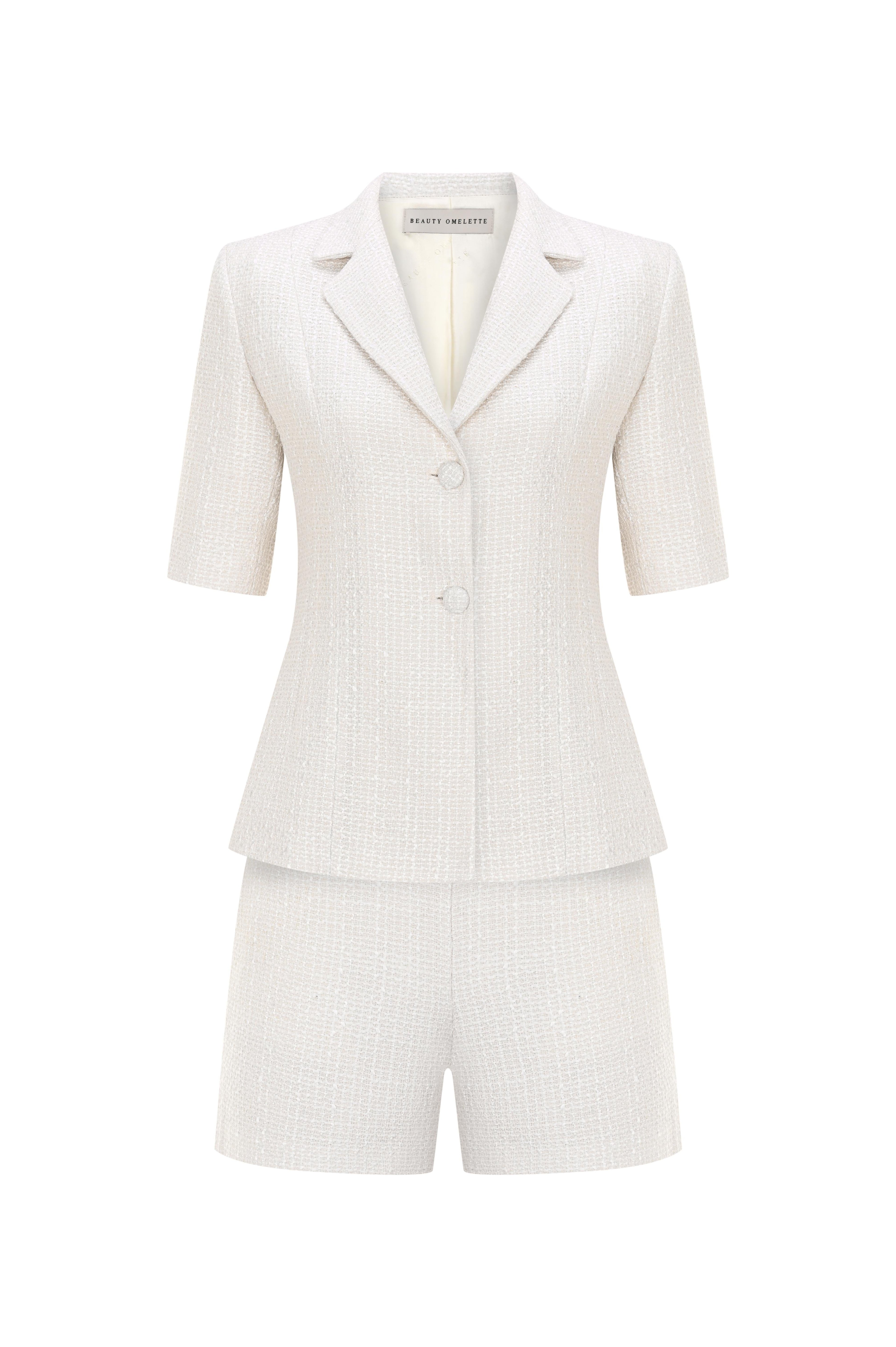 Ecru Short Sleeve Jacket