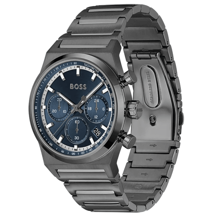 Candor Chronograph Dark Grey Stainless Steel Men's Watch HB1514223