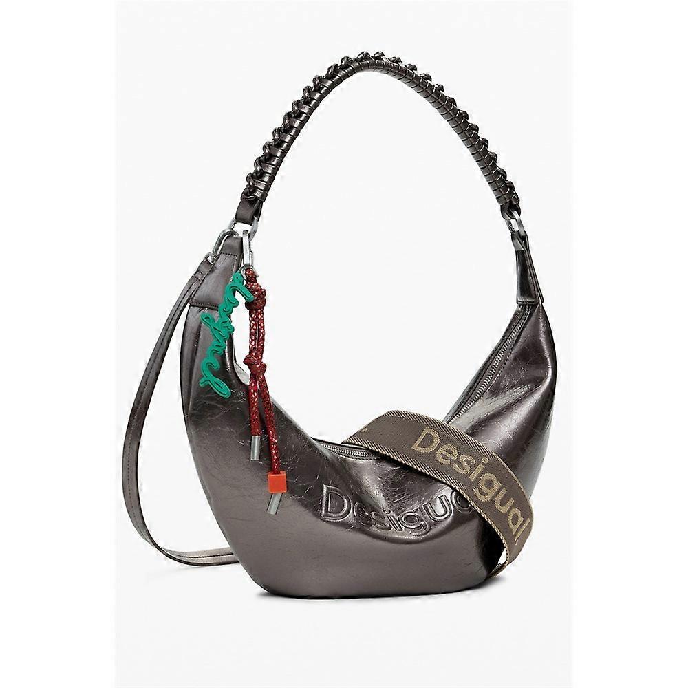 Half Logo Zante Dark Silver Shoulder Bag 