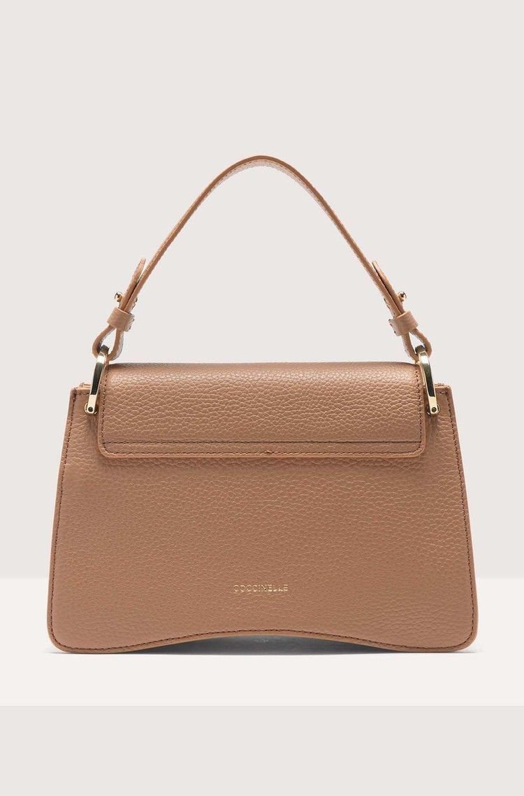 C-Me Small Leather Crossbody Beige E1SSL180201