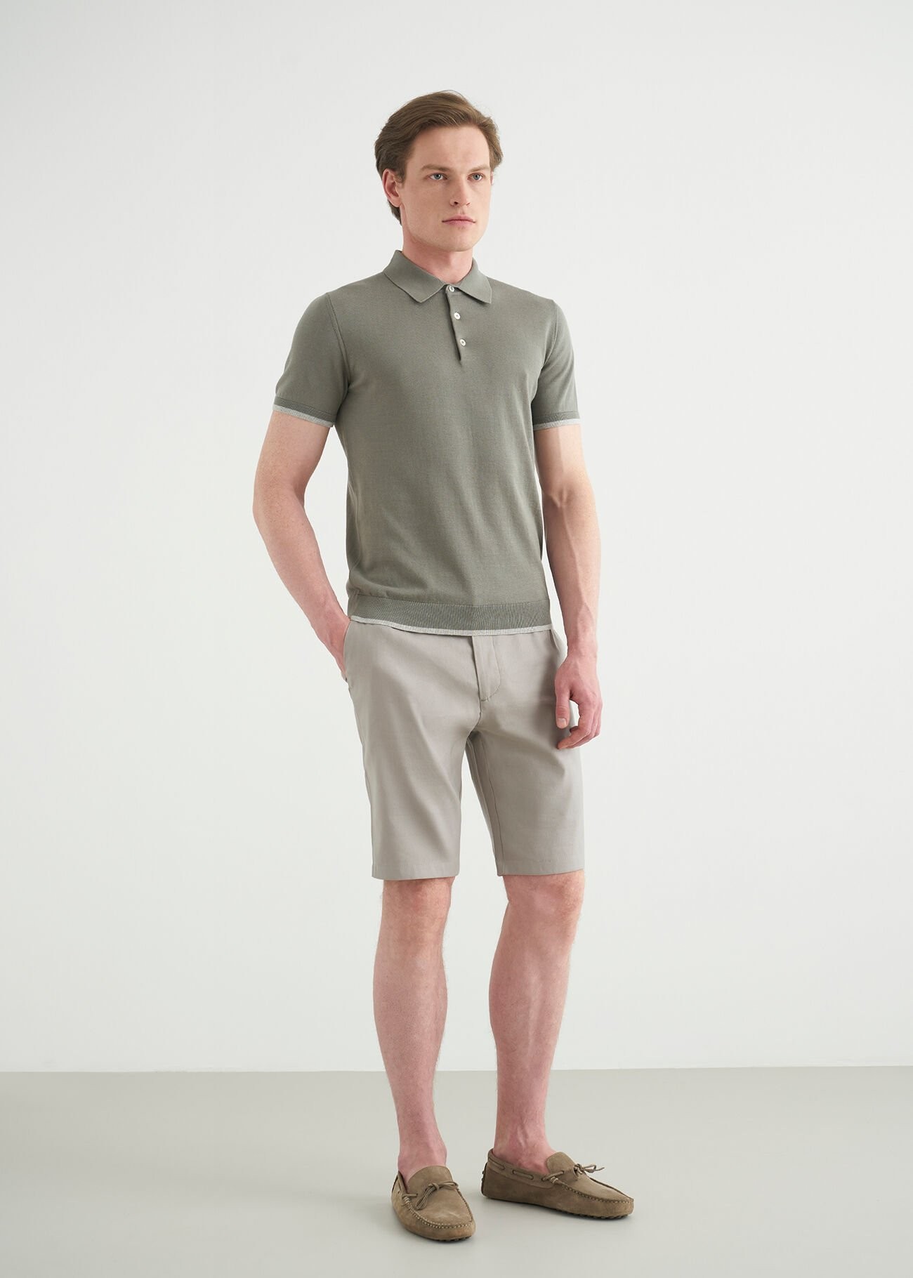 Castle Polo Neck Khaki