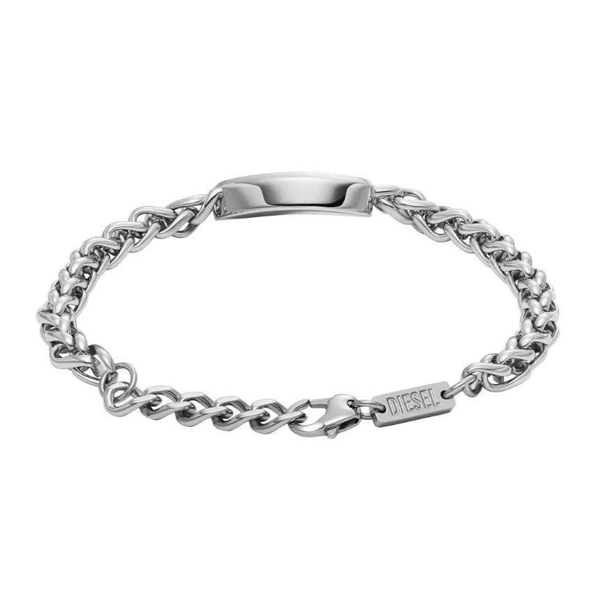 Stainless Steel Red D Logo Men's Bracelet DJDX1445-040