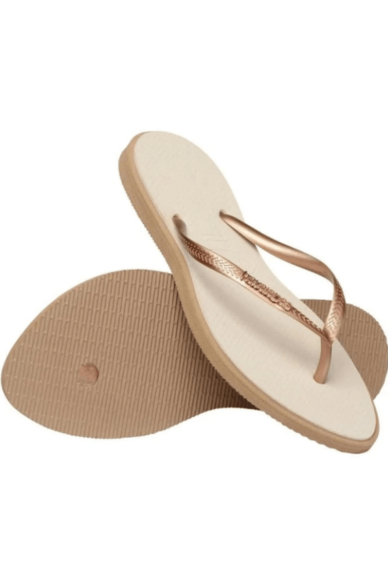 Slim Point Gold Beige Slippers
