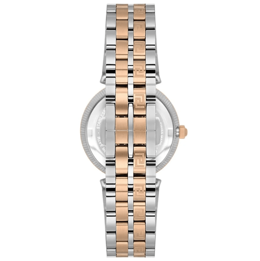 Metallic Grey Rose Gold Stainless Steel Women's Watch VRSCVECFA0224