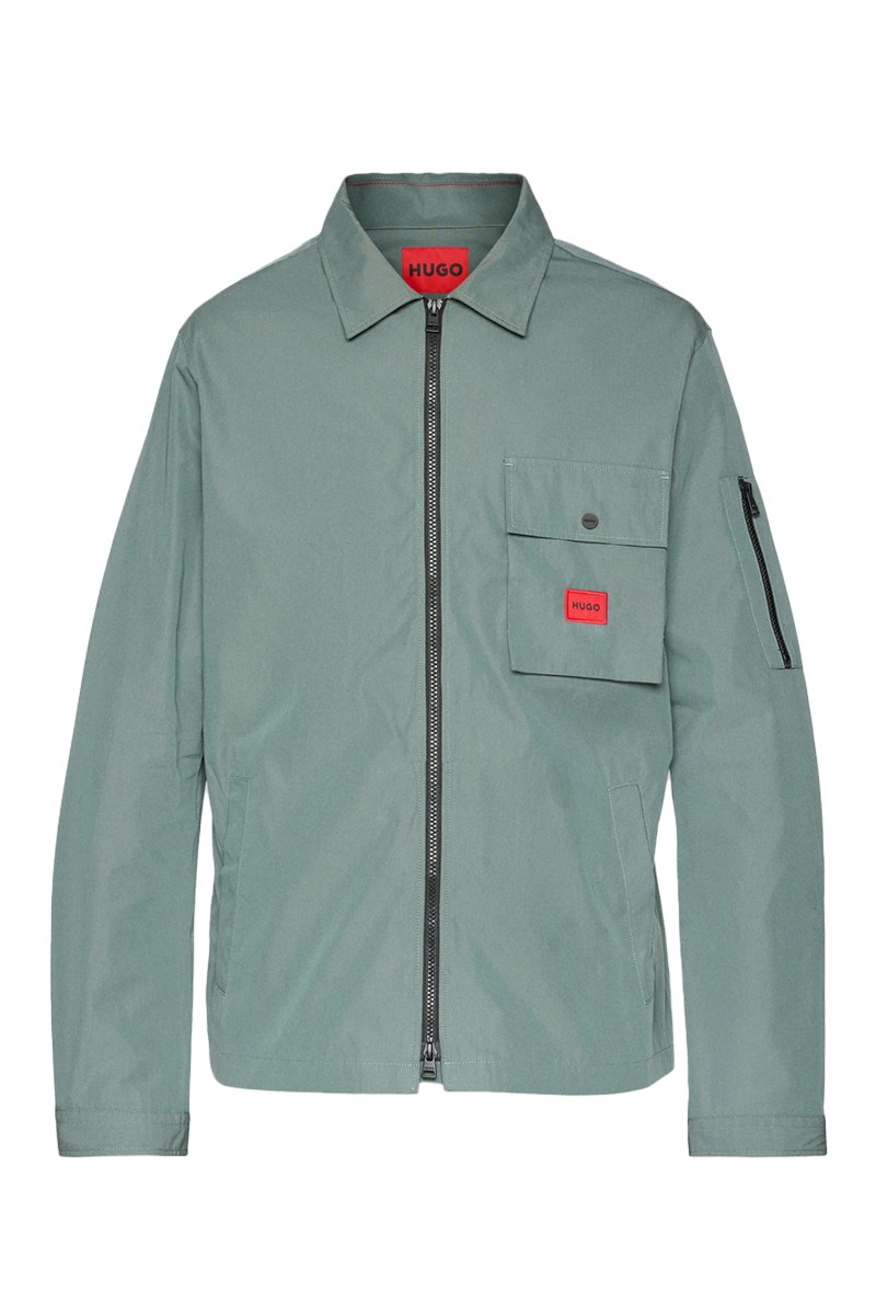 Hugo Red Emmond Open Green Shirt Jacket 50482701