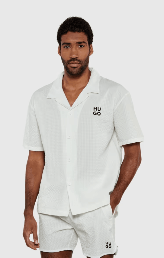 Hugo Red Chaffle Beach Shirt 1027120201
