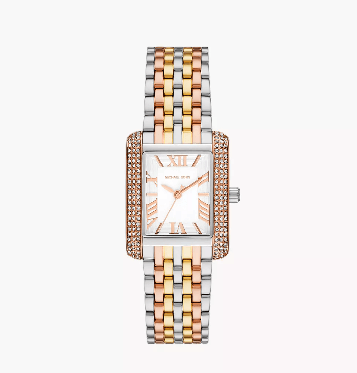 Emery Three-Hand Tri-Tone Stainless Steel Women's Watch MK4744