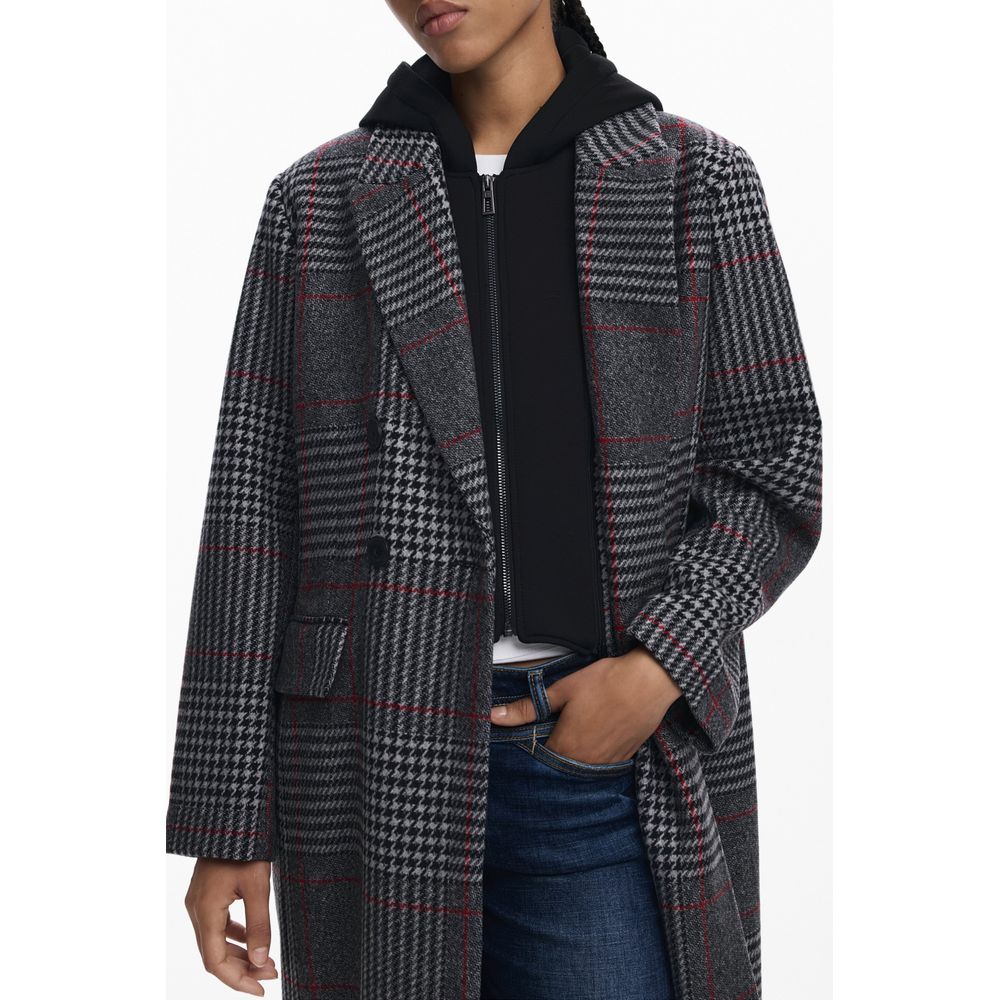 Capucha Check Coat