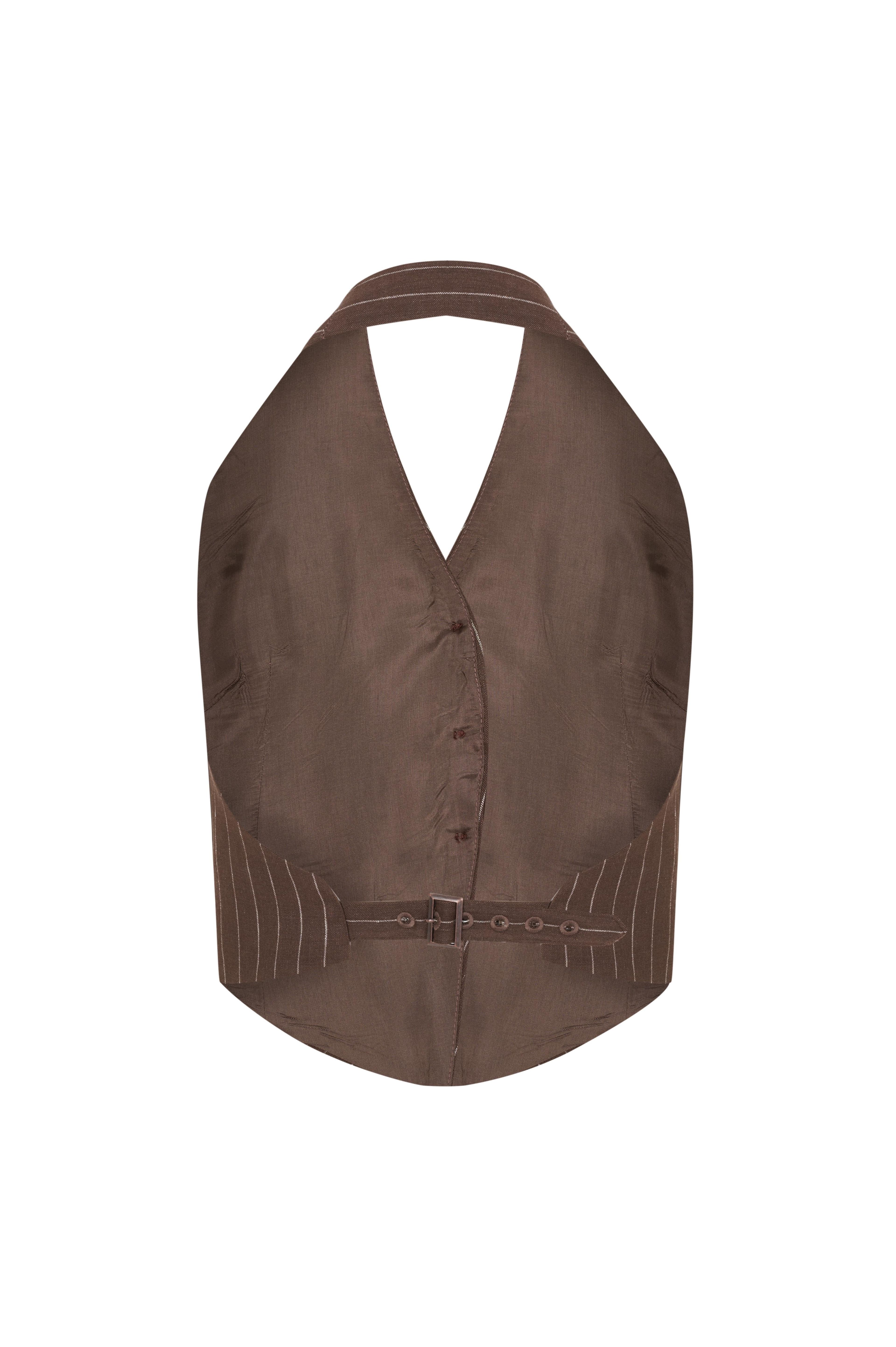 Striped Linen Vest
