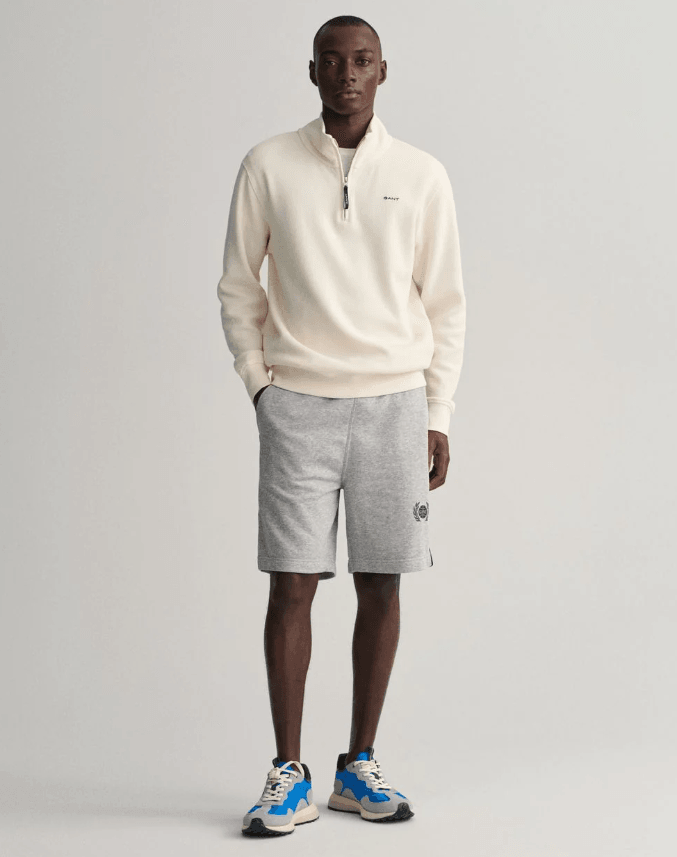 GANT HALF ZIP SWEATER CREAM S