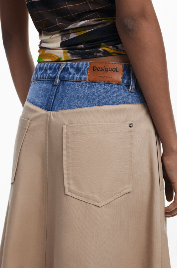 Fal Barcelo Denim Brown Skirt