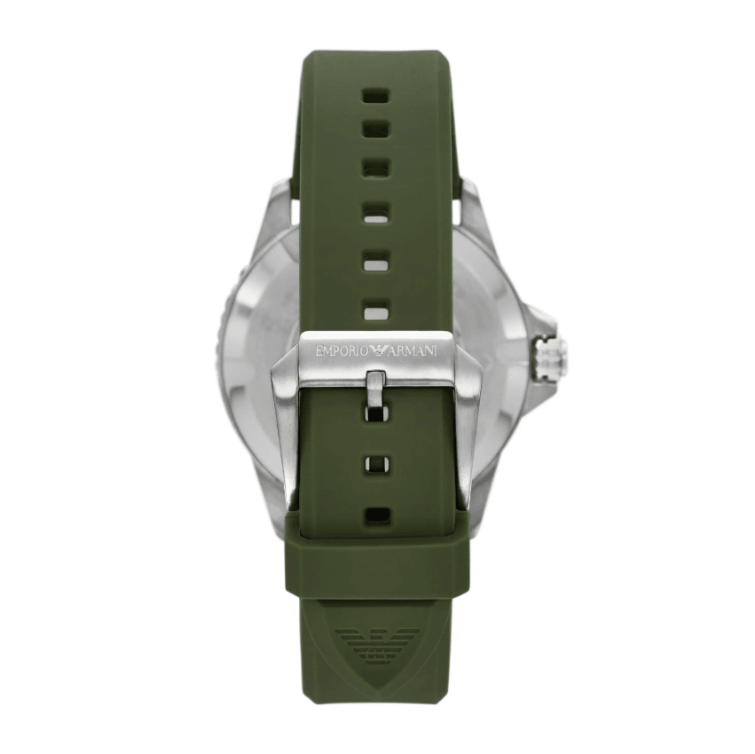 World Explorer Three-Hand Date Green Silicone Men's Watch AR11638