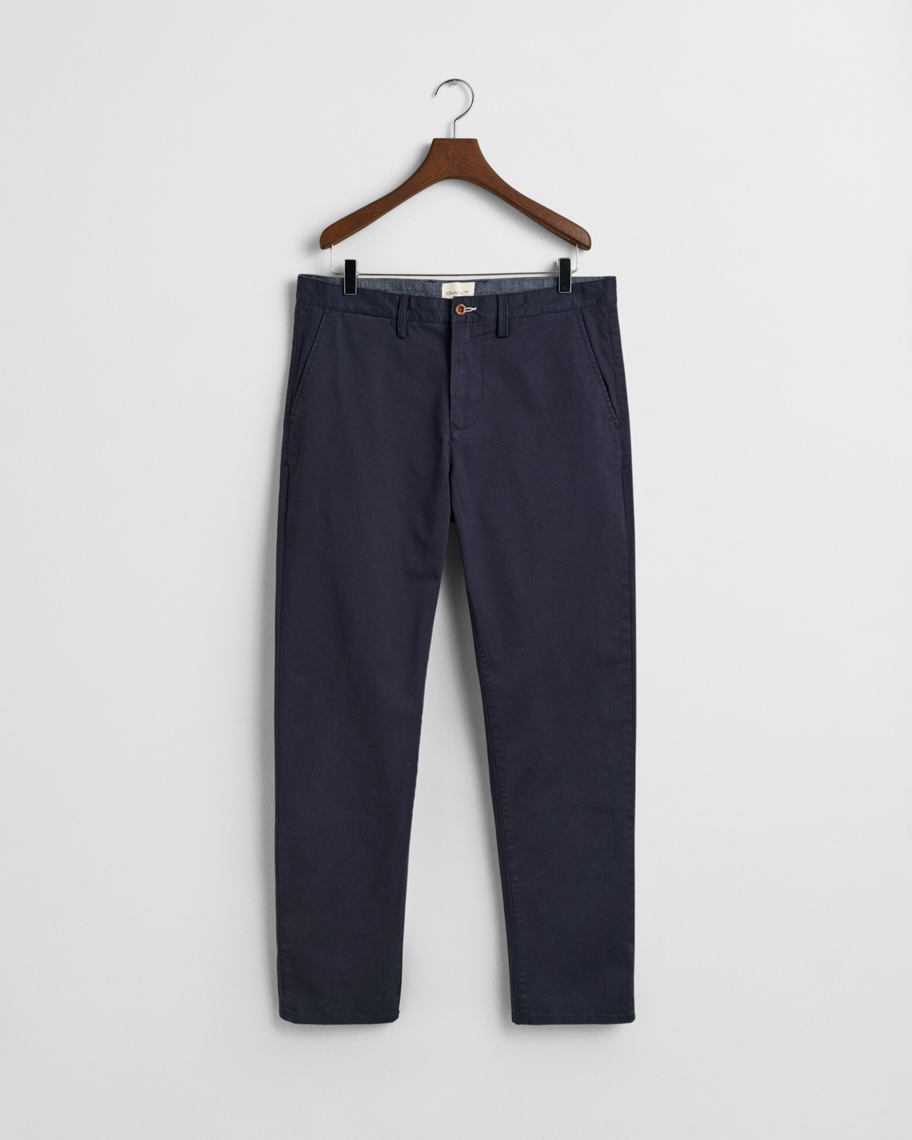 Regular Fit Dark Navy Twill Trousers