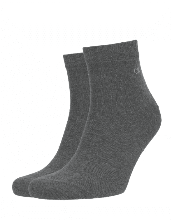 Socks 2P Dark Grey Melange