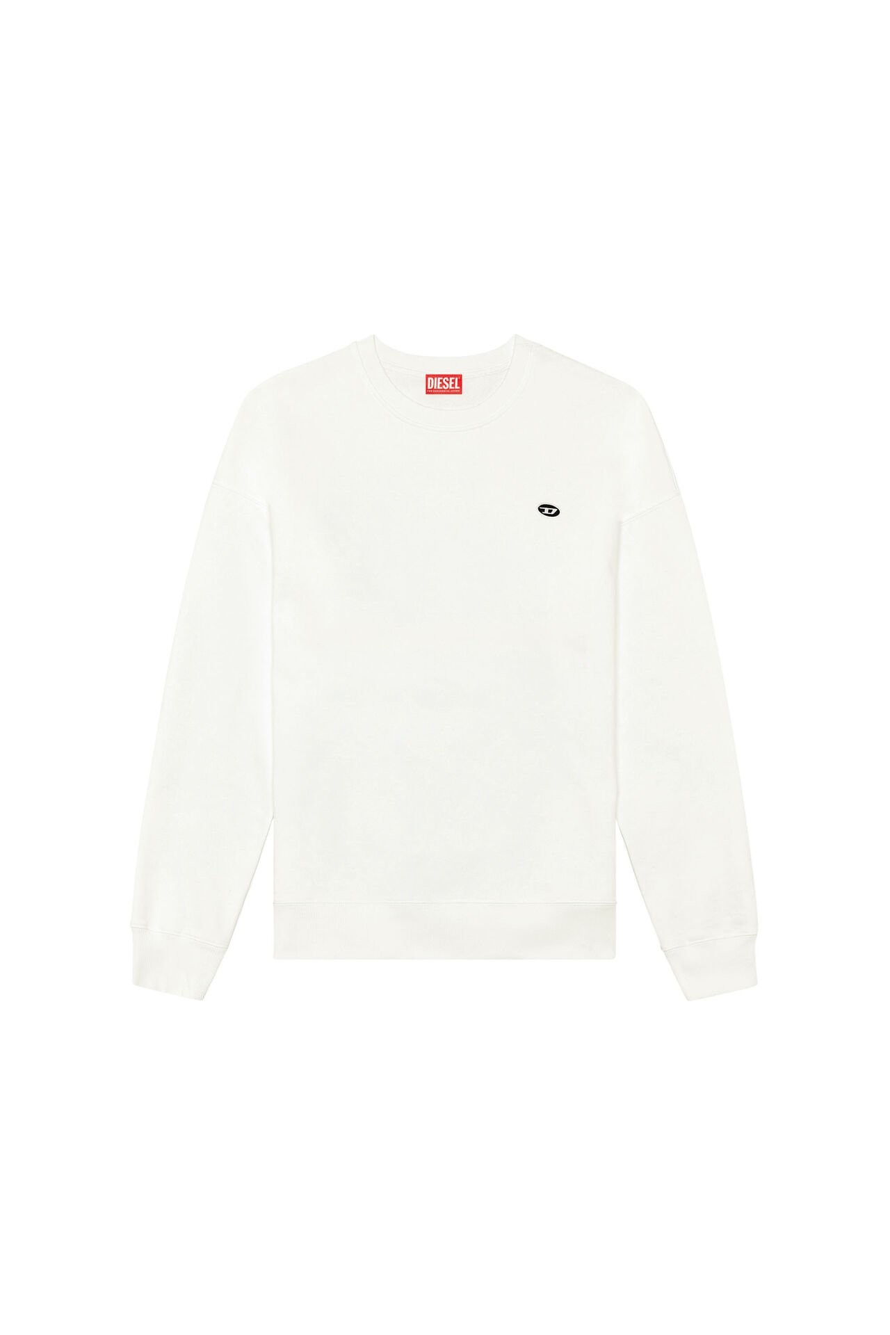 DIESEL S-ROB-DOVAL-PJ SWEAT-SHIRT WHT