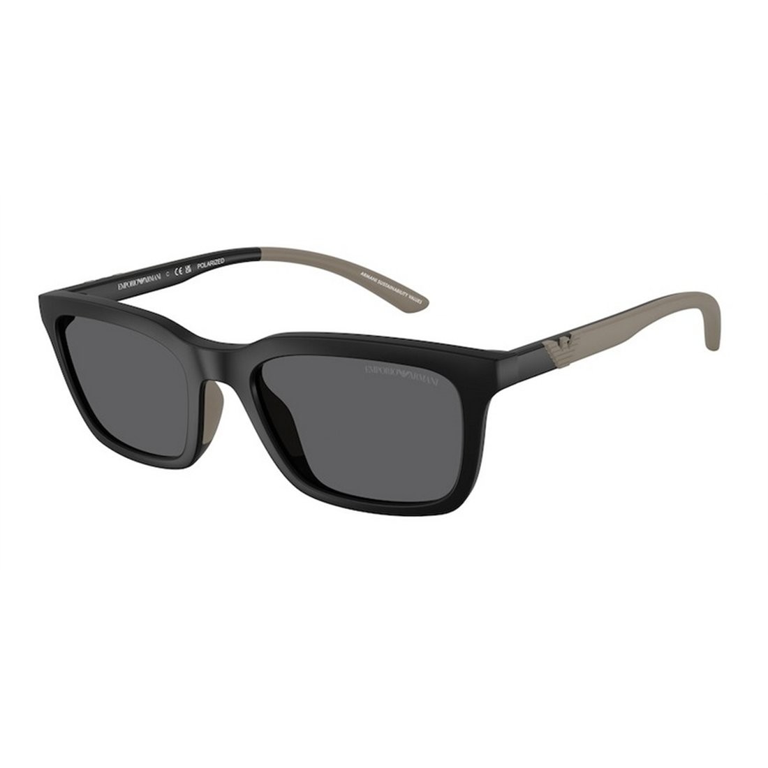 Black Squared Injected Sunglasses 0EA4249U 